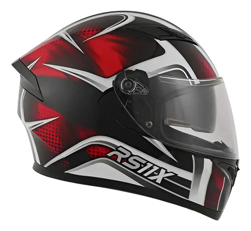 Casco Integral Moto Hawk Rs11x Doble Visor Rpm Rojo Spike Brillante M