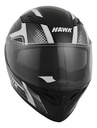 Casco Integral Moto Hawk Rs11x Doble Visor Rpm Gris Spike Brillante L