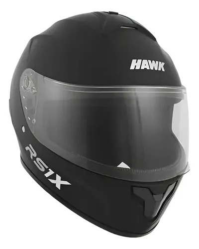 Casco Integral Moto Hawk Rs11x Doble Visor Rpm Negro Solid Mate L