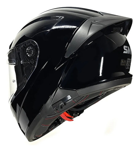 Casco Moto Integral Smk Typhoon Doble Visor Rpm Negro Classic Brillante M