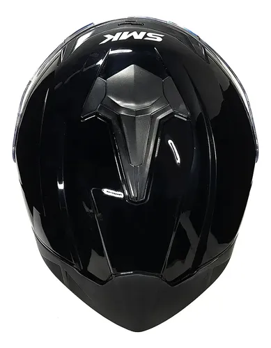 Casco Moto Integral Smk Typhoon Doble Visor Rpm Negro Classic Brillante M