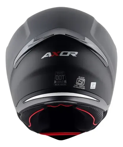 Casco Moto Integral Axor Hunter Aleron Rpm Negro Solid Mate L