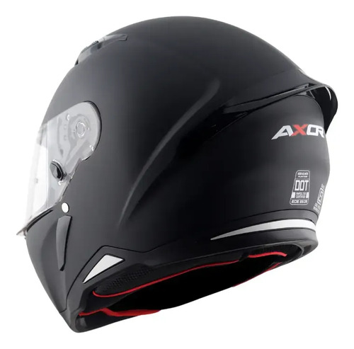 Casco Moto Integral Axor Hunter Aleron Rpm Negro Solid Mate L