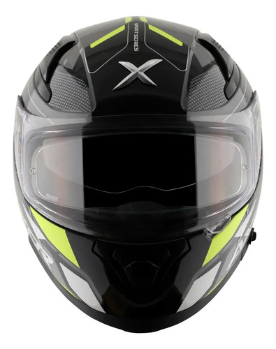 Casco Moto Integral Axor Apex Doble Visor Rpm Negro/amarillo Turbine Mate Xl