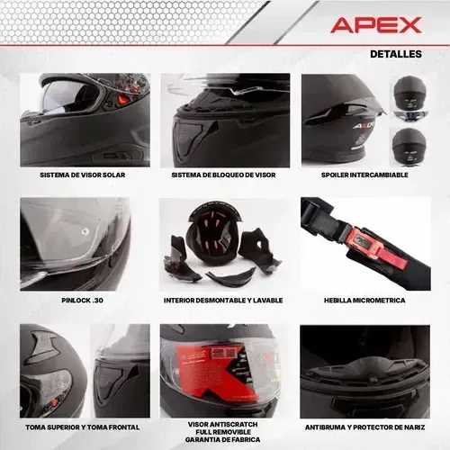 Casco Moto Integral Axor Apex Doble Visor Rpm Negro/dorado Trace Brillante M