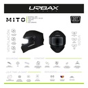 Casco Moto Integral Urbax Ff018 Mito Rpm Negro Solid Mate M