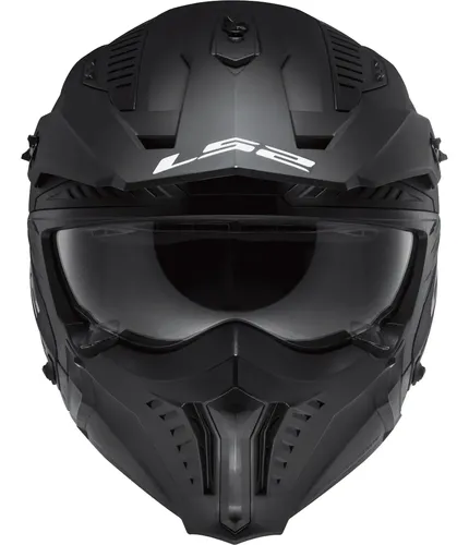 Casco Moto Abierto Mentonera Desmontable Ls2 606 Drifter Rpm Negro Solid Mate L