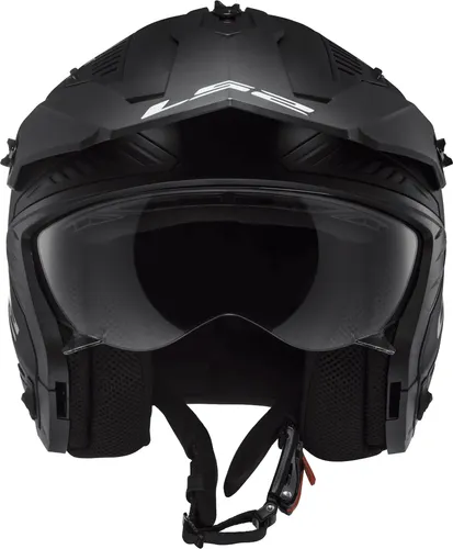 Casco Moto Abierto Mentonera Desmontable Ls2 606 Drifter Rpm Negro Solid Mate L