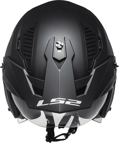 Casco Moto Abierto Mentonera Desmontable Ls2 606 Drifter Rpm Negro Solid Mate L