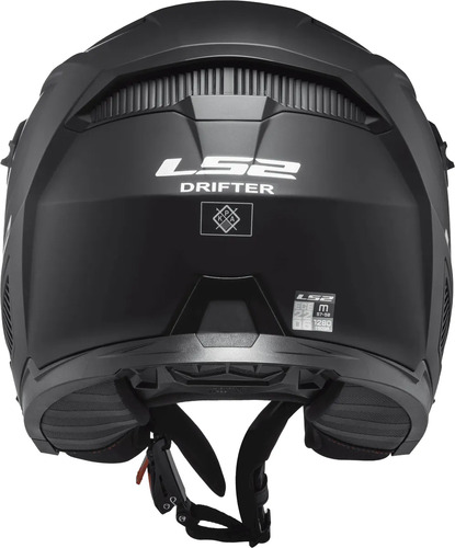 Casco Moto Abierto Mentonera Desmontable Ls2 606 Drifter Rpm Negro Solid Mate M