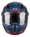 Casco Moto Rebatible Axxis Ghostfighter Doble Visor Rpm Azul/gris Sleek B7 Brillante S