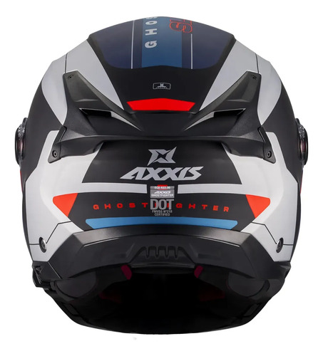 Casco Moto Rebatible Axxis Ghostfighter Doble Visor Rpm Azul/gris Sleek B7 Brillante Xxl