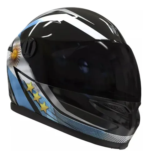 Casco Moto Integral Vertigo V32 Influence Argentina Rpm Negro Argentina Brillante Xl
