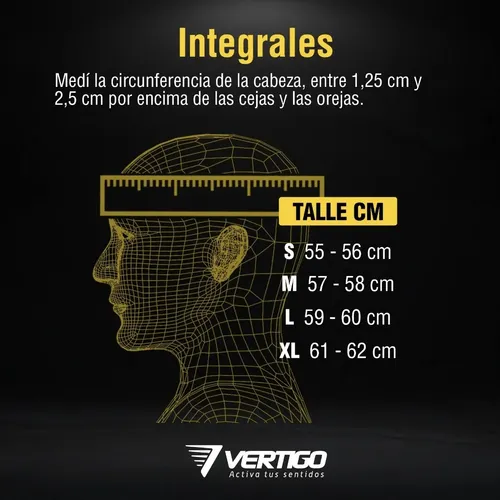 Casco Moto Integral Vertigo V32 Influence Argentina Rpm Negro Argentina Brillante Xl
