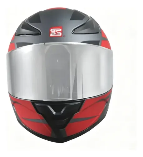 Casco Moto Integral Gp23 Raptor + Visor Transparente Rpm Rojo Ws-609 Mate M