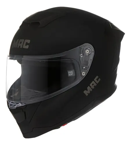 Casco Moto Integral Mac Ff956 Ozono + Visor Oscuro Rpm Negro Solid Mate Xl