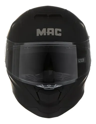 Casco Moto Integral Mac Ff956 Ozono + Visor Oscuro Rpm Negro Solid Mate Xxl