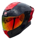 Casco Integral Gekko Spektor Doble Visor + Visor De Regalo Negro/rojo Gloss Red Brillante M
