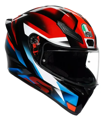 Casco Moto Integral Agv K1 S Alerón Integrado Rpm Negro/azul/rojo Brillante Fastlap Brillante S