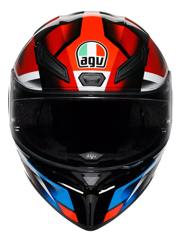 Casco Moto Integral Agv K1 S Alerón Integrado Rpm Negro/azul/rojo Brillante Fastlap Brillante S