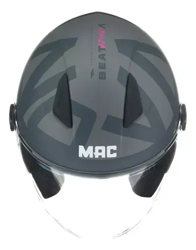 Casco Abierto Moto Mac Of721 Beat Rpm Gris/rosa Nova Mate L