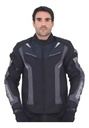Campera Moto Warrior Waterproof Jacket 4t Fourstroke Rpm Negro Y Azul V2 M