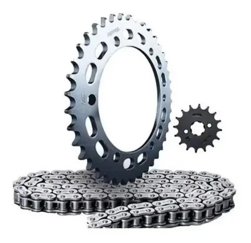 [KDPFA4015A/10021] Transmision Piñon Y Corona Honda Nx 400 Falcon Cadena Riffel Gris
