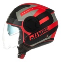 Casco Abierto Moto Mac Aerox Rpm Negro/rojo Katolit Mate M