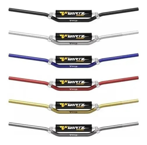 [231-JB] Manubrio Wirtz X6 Aluminio Con Pad Honda Yamaha Suzuki Negro (Negro)