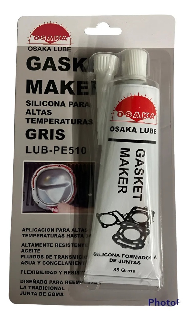 [LUB-PE611] Sellador  Juntas Motos  Silicona Alta Temperatura 85g (Negro)
