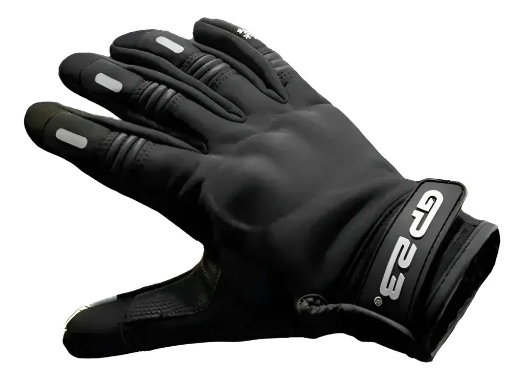 [7798440620928] Guantes Moto Gp23 Pe-05 Táctil Con Protección Negros Rpm (M)