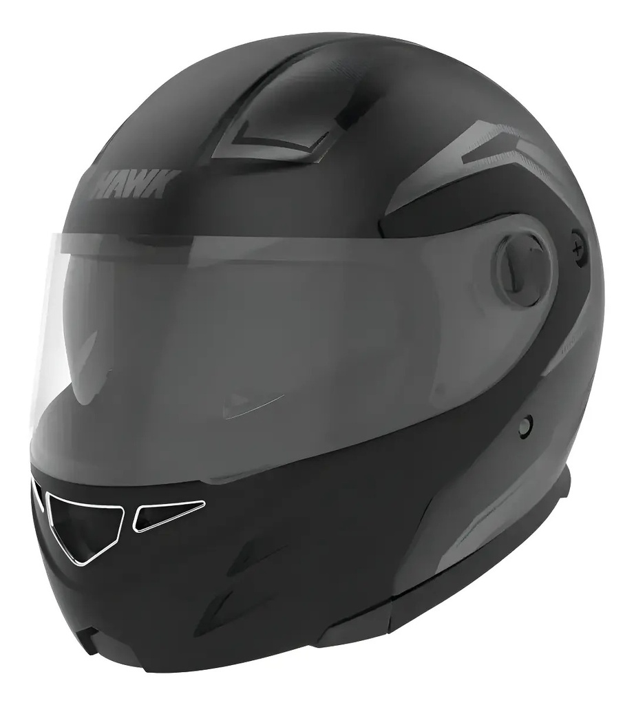 [CAS-2391] Casco Rebatible Hawk Rs5 Negro Mate Doble Visor (S)