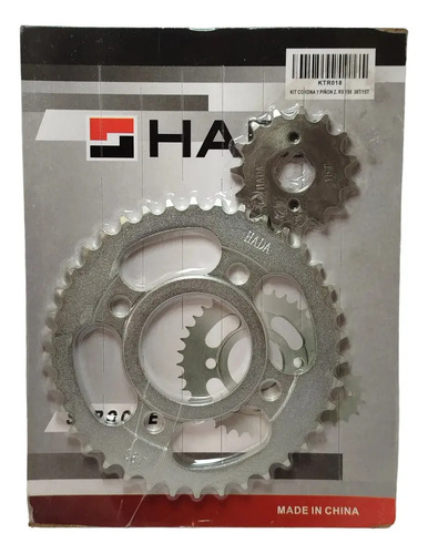 [KTR018] Kit Corona Y Piñón Zanella Rx 150 4t 38/15t Rpm925 Gris