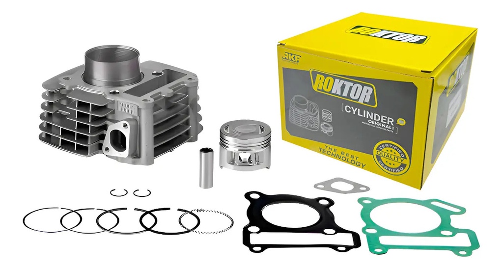 [ROKTOR.CIL.7] Kit De Cilindro Completo Con Piston Y Juntas Roktor Yamaha Crypton 110