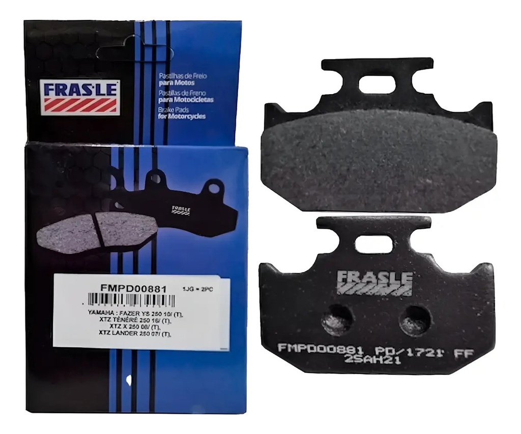 Pastillas Freno Traseras Frasle Pd881 Yamaha Fz 16 Fi 2.0