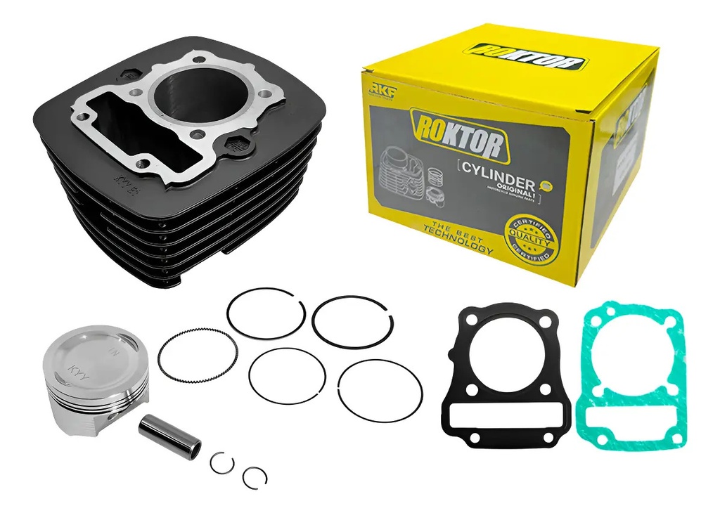 [ROKTOR.CIL.14] Kit Cilindro Completo Negro Honda Cb 125 F Twister Roktor