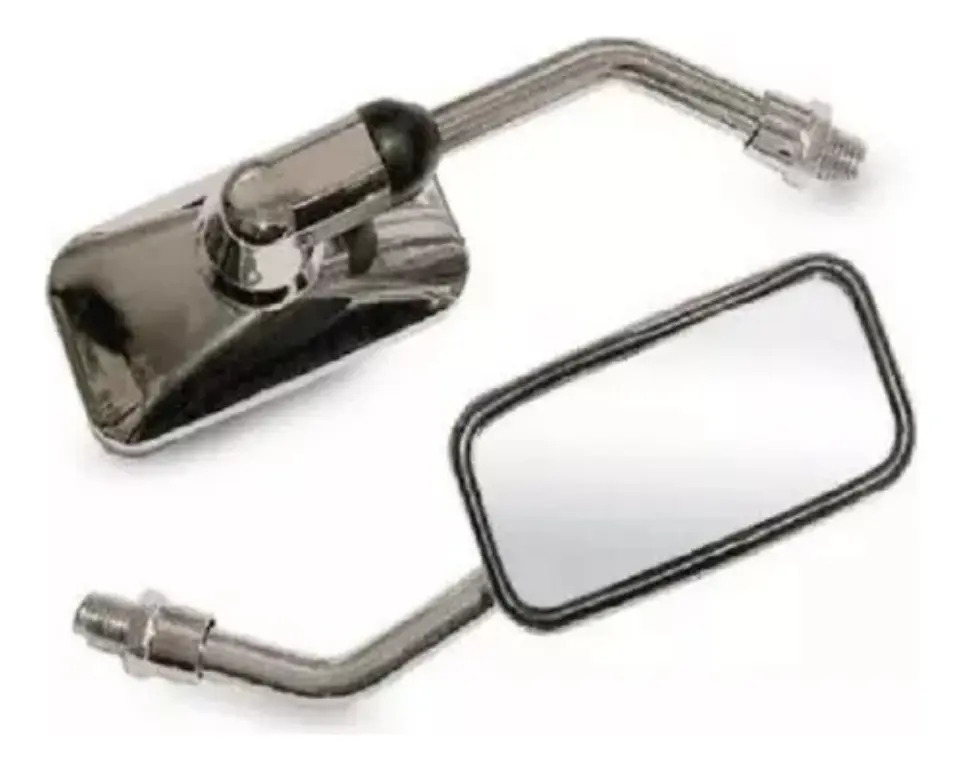 [YE004] Juego De Espejos Tunning Motos 110 Rectangular Cromado Rpm