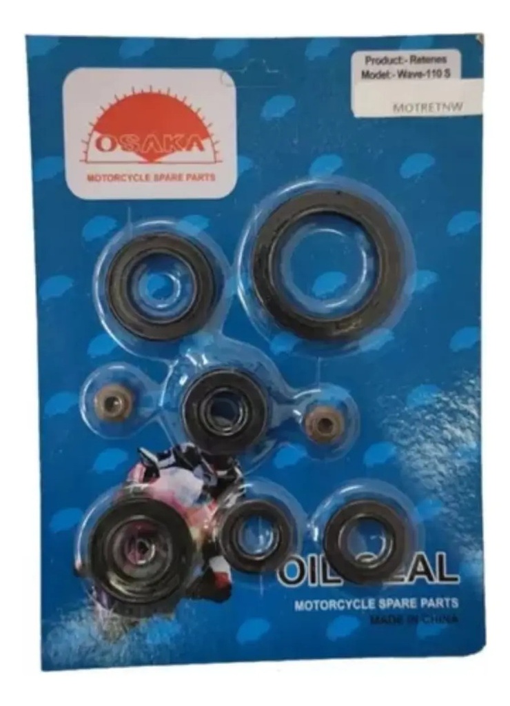 [MOT-RETNW] Juego de Retenes de Motor (x6) Honda New Wave 110 S