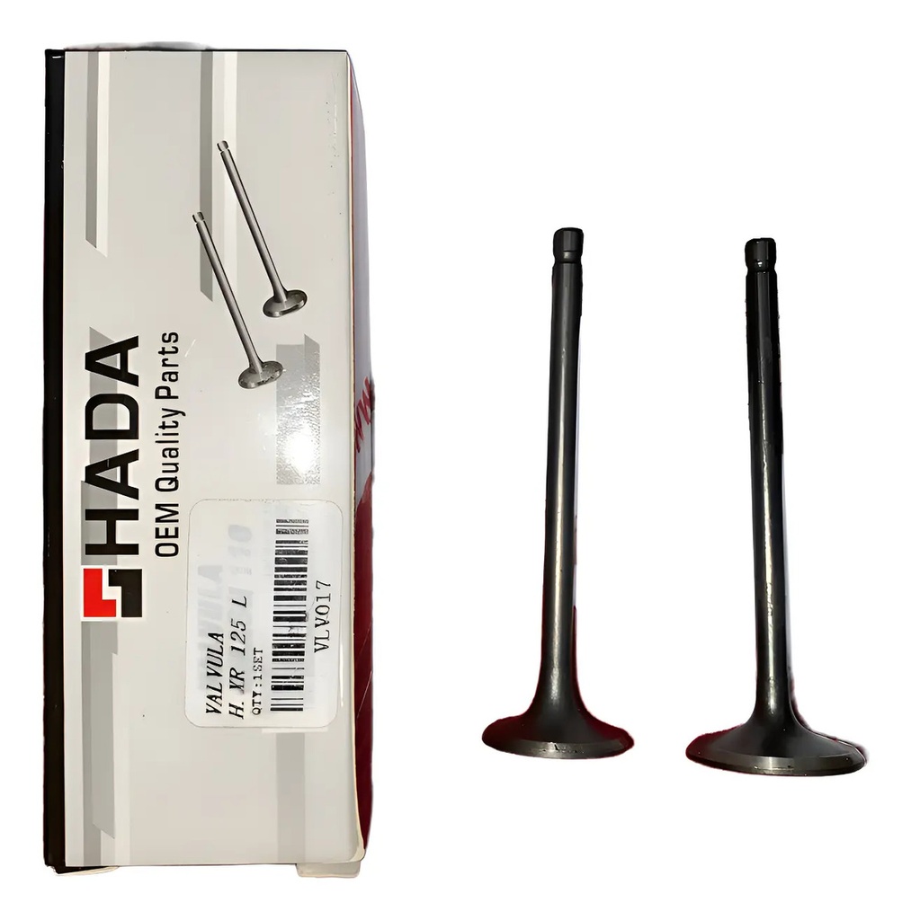[VLV017] Juego de Valvulas de Admision y Escape (x2) Desimantadas Honda XR 125 L
