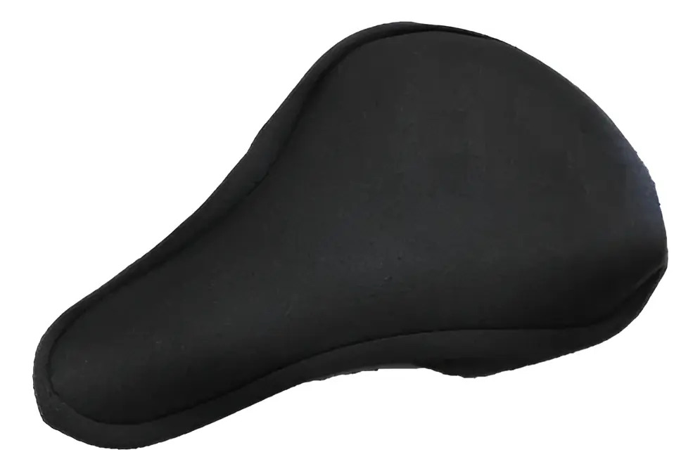 [10070] Funda Cubre Asiento Bicicleta Gel Lisa Mediana Negro