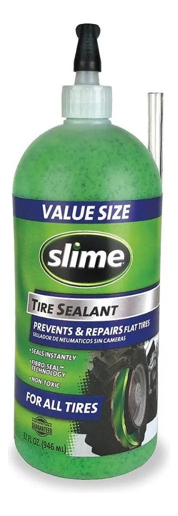 [10009] Liquido Antipinchadura Slime 32oz Sin Cámara Bicicleta Moto
