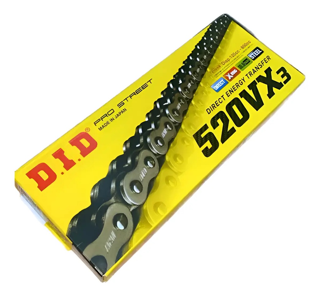 [2192] Cadena Did 520 X 106 Vx2 Con Oring Japon Cbx 250 Klr Rpm