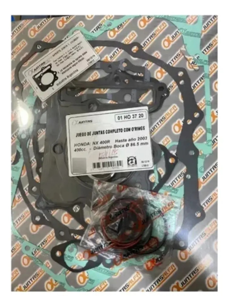 [1572/00107-627] Juego de Juntas de Motor Alfa 01HO3720 con O'Ring Ø86.5mm Honda NX 400 Falcon hasta 2003