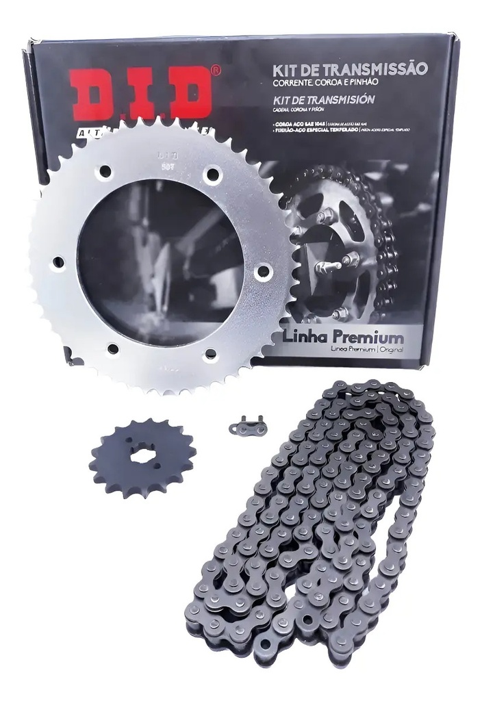 [33989] Kit Cadena Transmision Did Honda Xr 150 Piñon 17 Corona 49 Gris