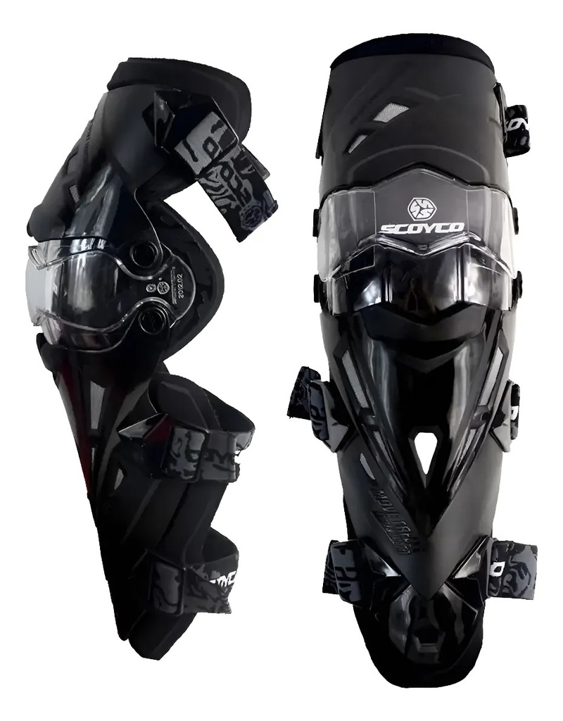 Rodilleras Articuladas Moto Cross Enduro Scoyco K12 Rpm Negro Único