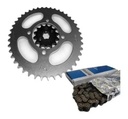 Transmision Motomel Dakar 200 Piñon Corona C/ Cadena Riffel  Gris Oscuro