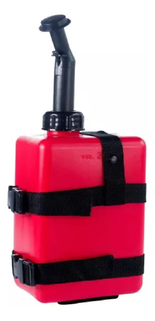 [BD27L-SS.SP-27L] Bidón  Nafta 2.7 Litros Combustible Con Soporte Y Pico Rojo