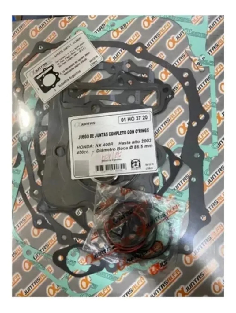 [1572/00108-627] Juego de Juntas de Motor Alfa con O-ring Honda Falcon NX 400 desde 2004