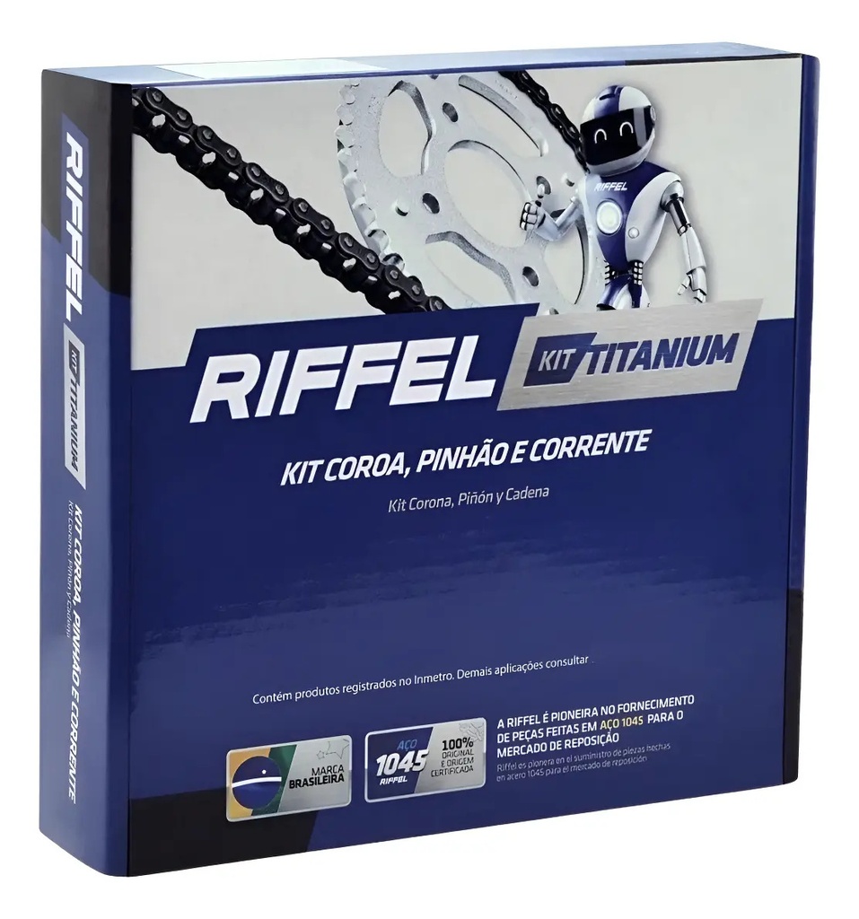 Transmision Riffel Motomel Dakar 200 Piñon Corona Cadena  Gris