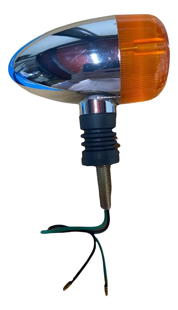 [MOT-WL040] Farol Luz De Giro Custom 150 Cromado  Izquierdo/derecho